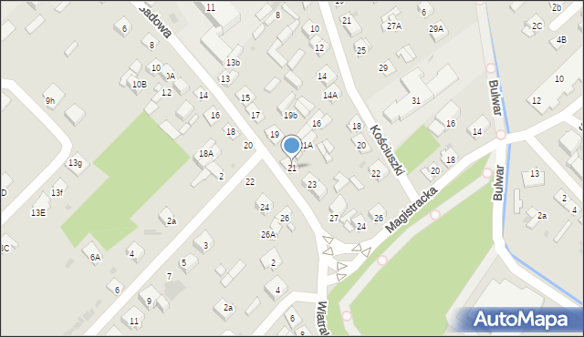 Sokołów Podlaski, Sadowa, 21, mapa Sokołów Podlaski