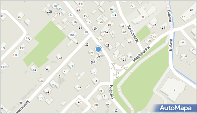 Sokołów Podlaski, Sadowa, 26, mapa Sokołów Podlaski