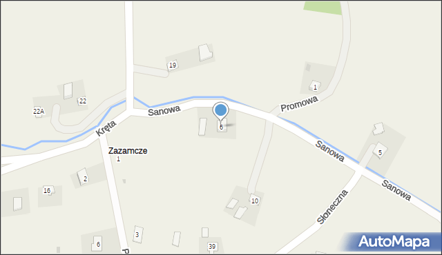 Sośnica, Sanowa, 6, mapa Sośnica