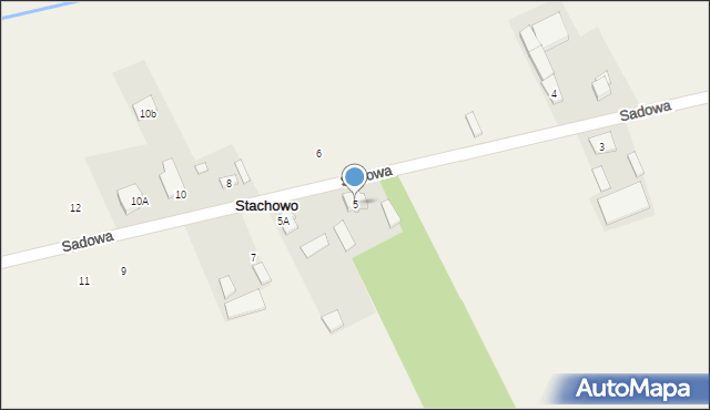 Stachowo, Sadowa, 5, mapa Stachowo