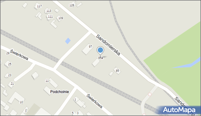 Stalowa Wola, Sandomierska, 85a, mapa Stalowa Wola