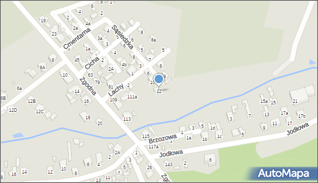 Starachowice, Sąsiedzka, 12, mapa Starachowic