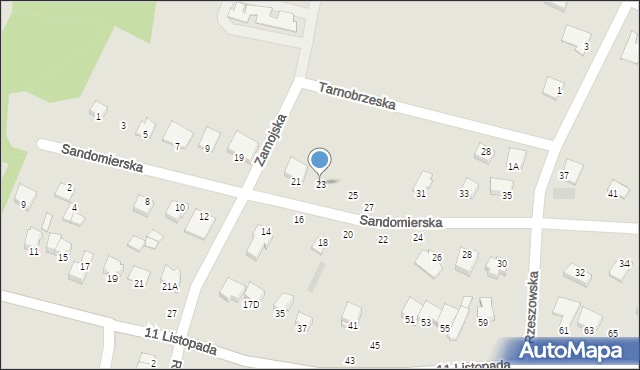 Staszów, Sandomierska, 23, mapa Staszów