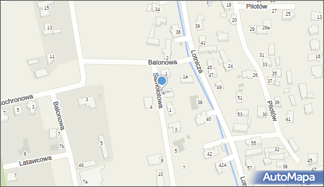 Strzyżewice, Samolotowa, 1A, mapa Strzyżewice