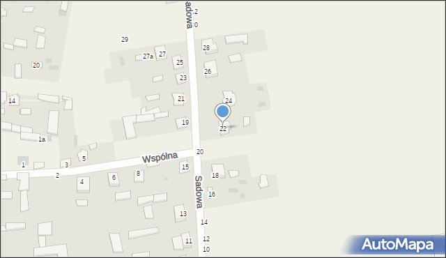 Suchożebry, Sadowa, 22, mapa Suchożebry