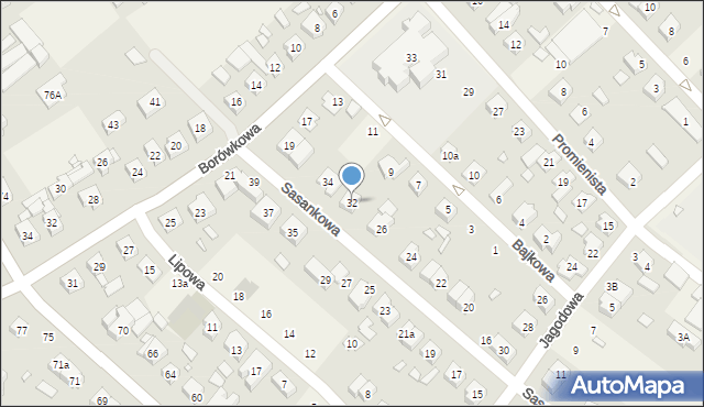 Suchy Las, Sasankowa, 32, mapa Suchy Las