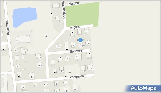 Swarożyn, Sadowa, 8, mapa Swarożyn