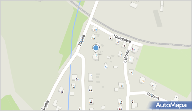 Świdnica, Sadowa, 1, mapa Świdnicy