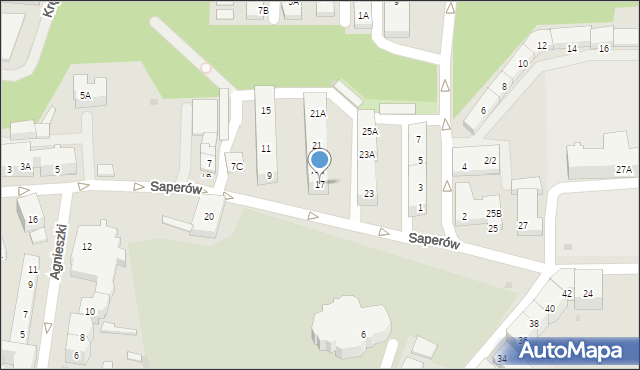 Świdnica, Saperów, 17, mapa Świdnicy