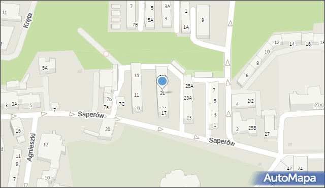 Świdnica, Saperów, 21, mapa Świdnicy