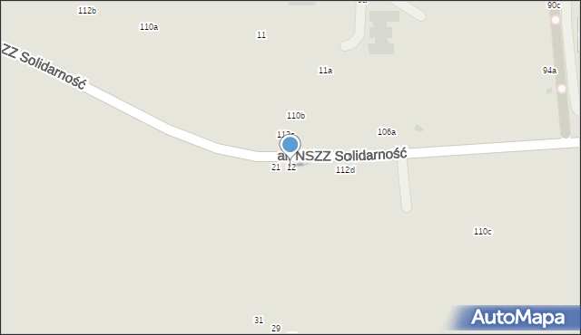 Świdnik, Sąsiedzka, 12, mapa Świdnika