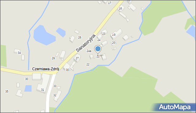 Świeradów-Zdrój, Sanatoryjna, 21, mapa Świeradów-Zdrój