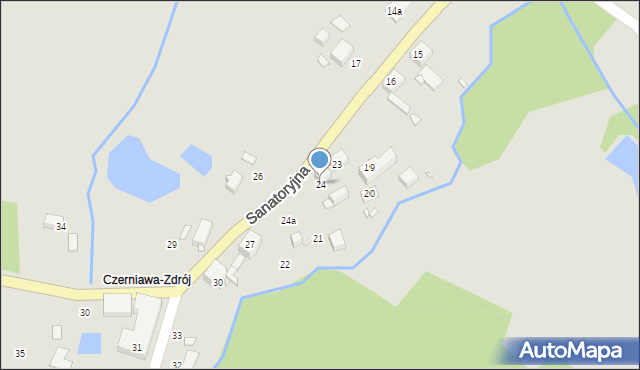 Świeradów-Zdrój, Sanatoryjna, 24, mapa Świeradów-Zdrój