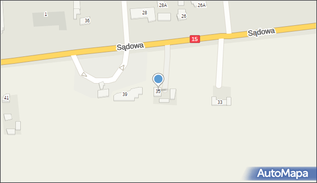 Szabda, Sądowa, 35, mapa Szabda