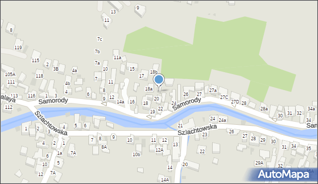 Szczawnica, Samorody, 21, mapa Szczawnica