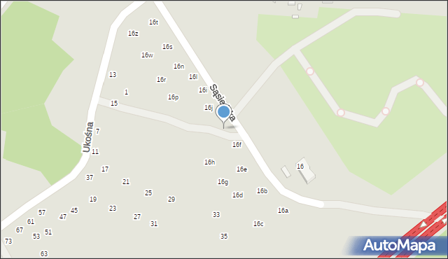 Szczecin, Sąsiedzka, 16i, mapa Szczecina