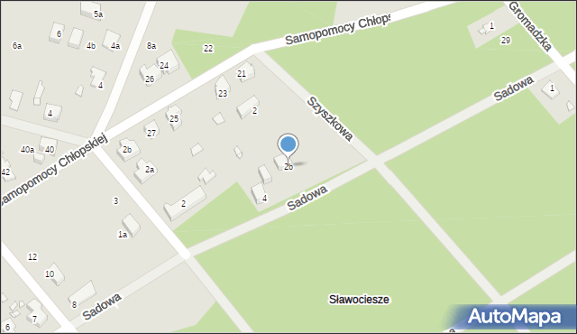 Szczecin, Sadowa, 2b, mapa Szczecina