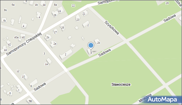 Szczecin, Sadowa, 4, mapa Szczecina