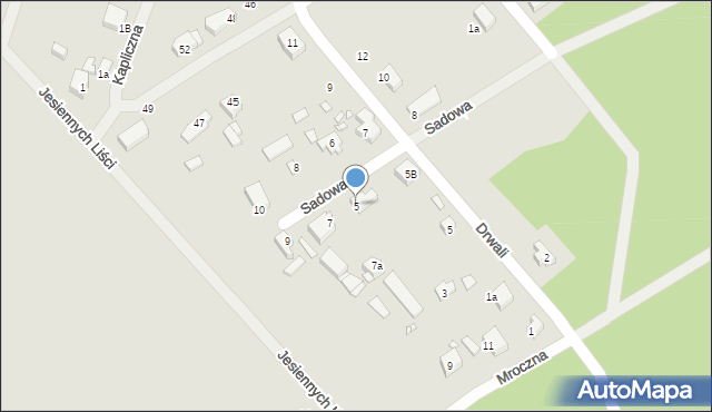 Szczecin, Sadowa, 5, mapa Szczecina