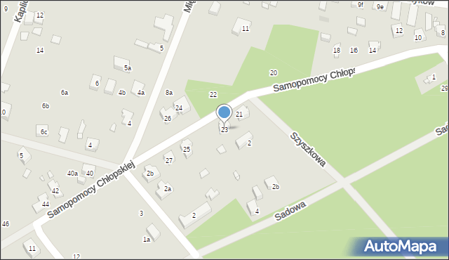 Szczecin, Samopomocy Chłopskiej, 23, mapa Szczecina