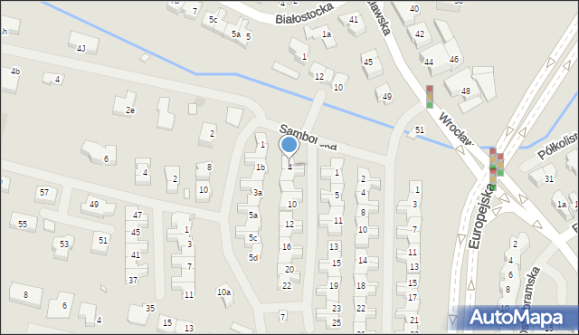 Szczecin, Sądecka, 4, mapa Szczecina