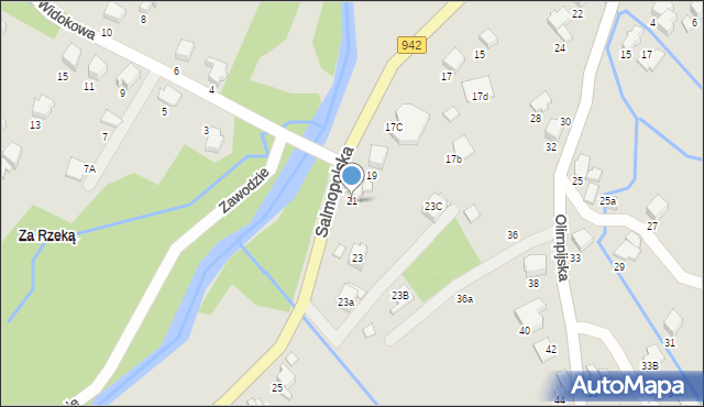 Szczyrk, Salmopolska, 21, mapa Szczyrk