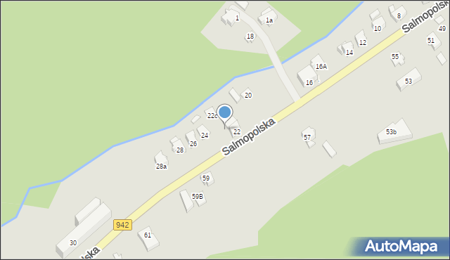 Szczyrk, Salmopolska, 22a, mapa Szczyrk