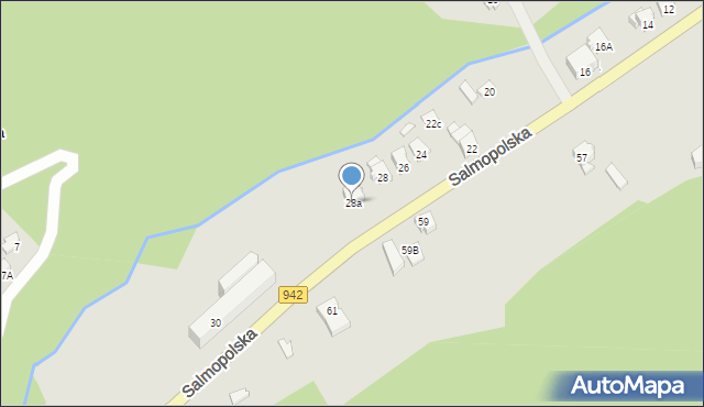 Szczyrk, Salmopolska, 28a, mapa Szczyrk