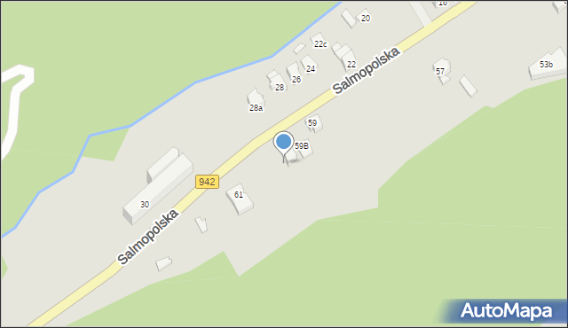 Szczyrk, Salmopolska, 59a, mapa Szczyrk