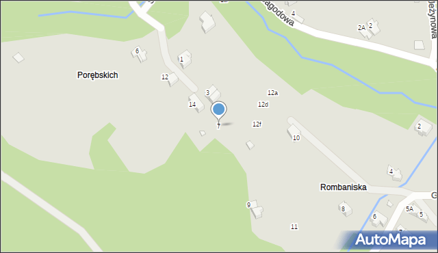 Szczyrk, Saneczkowa, 7, mapa Szczyrk