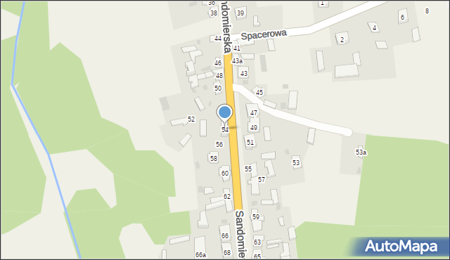 Tarłów, Sandomierska, 54, mapa Tarłów