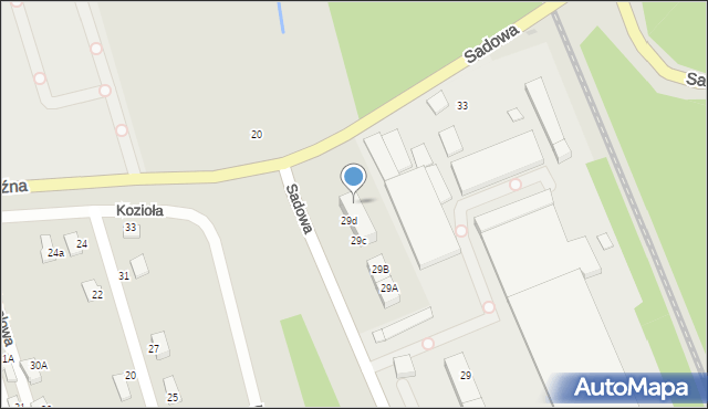 Tarnów, Sadowa, 31B, mapa Tarnów