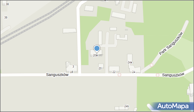 Tarnów, Sanguszków, 20A, mapa Tarnów