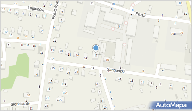 Tarnowiec, Sanguszki Romana, 12, mapa Tarnowiec