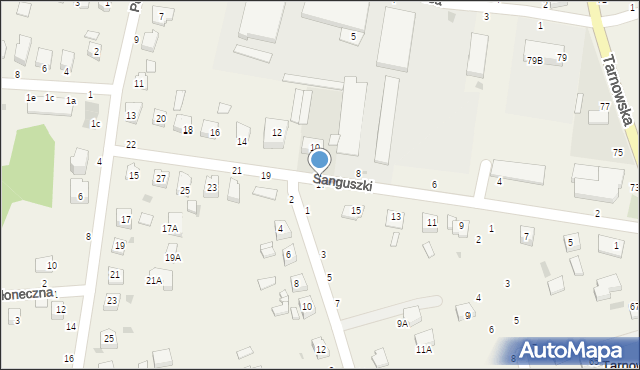 Tarnowiec, Sanguszki Romana, 17, mapa Tarnowiec