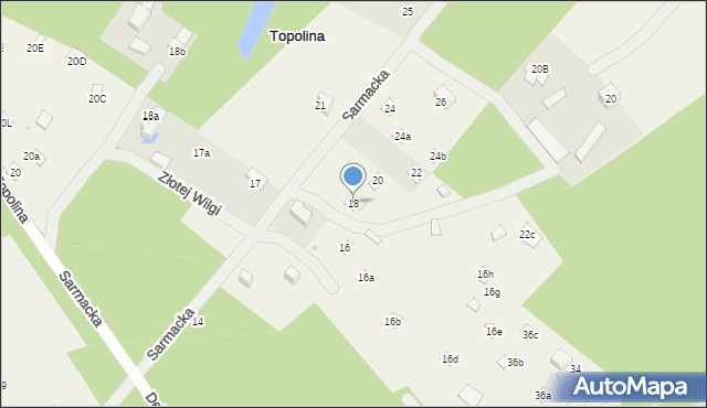 Topolina, Sarmacka, 18, mapa Topolina