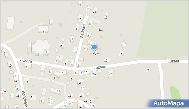 Trzebinia, Sadowa, 2a, mapa Trzebinia