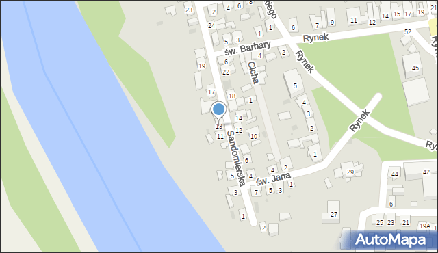 Ulanów, Sandomierska, 13, mapa Ulanów