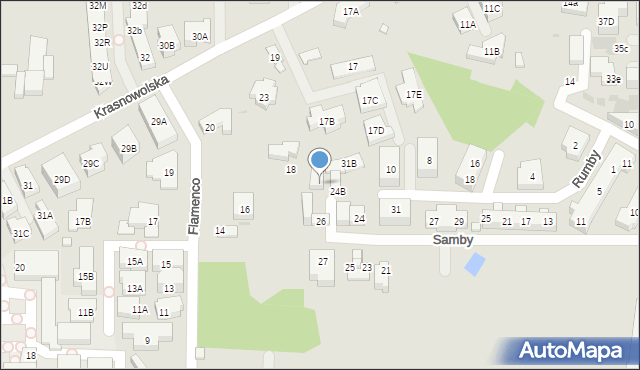 Warszawa, Samby, 26B, mapa Warszawy