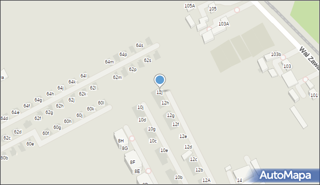 Warszawa, Sążnista, 12j, mapa Warszawy