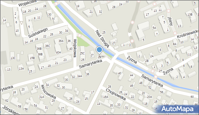 Warszawa, Samarytanka, 29, mapa Warszawy