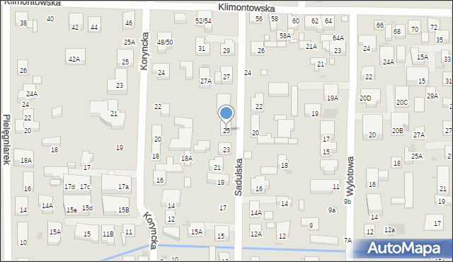 Warszawa, Sadulska, 25, mapa Warszawy