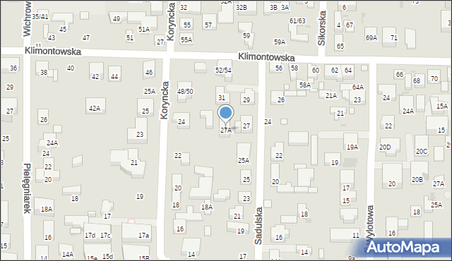 Warszawa, Sadulska, 27A, mapa Warszawy