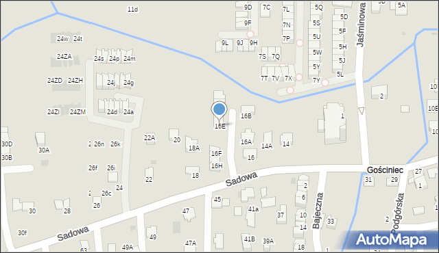 Wieliczka, Sadowa, 16E, mapa Wieliczka