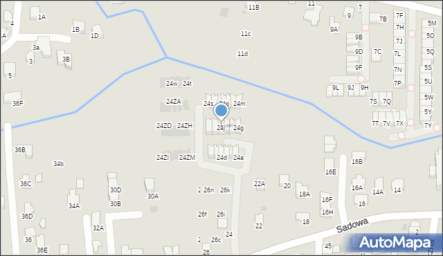 Wieliczka, Sadowa, 24j, mapa Wieliczka