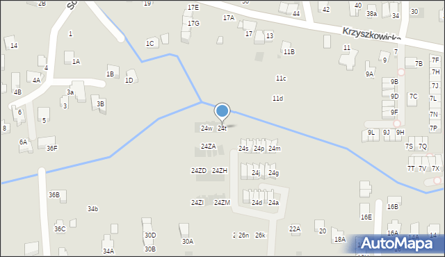 Wieliczka, Sadowa, 24t, mapa Wieliczka