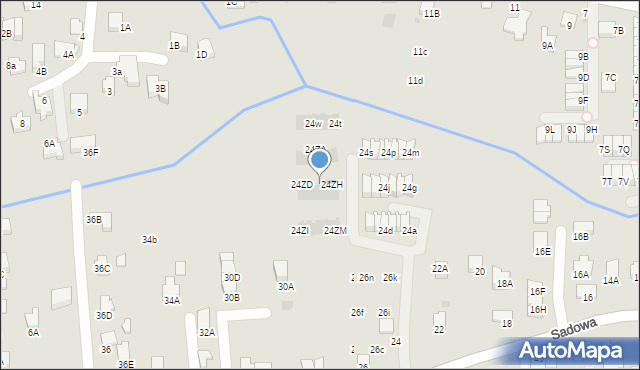 Wieliczka, Sadowa, 24ZG, mapa Wieliczka