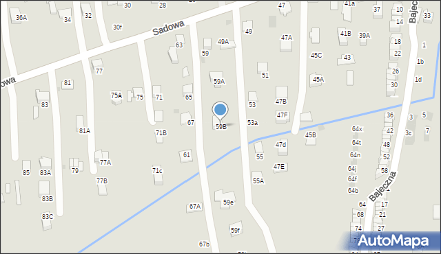 Wieliczka, Sadowa, 59B, mapa Wieliczka