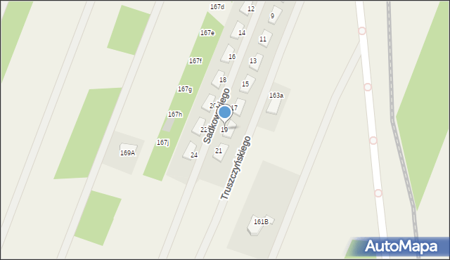 Wieliszew, Sadkowskiego Stanisława Konstantego, kpt., 19, mapa Wieliszew