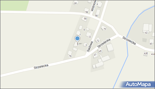 Wielka Wieś, Sadowa, 5, mapa Wielka Wieś